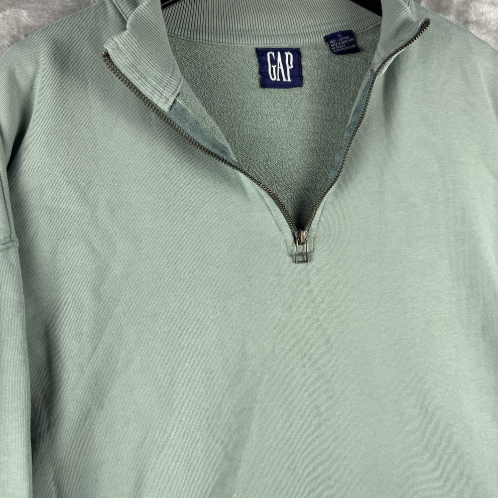 Vintage Gap Quarter Zip Sweatshirt Mens Size Large Cotton Y2K Preppy Utility